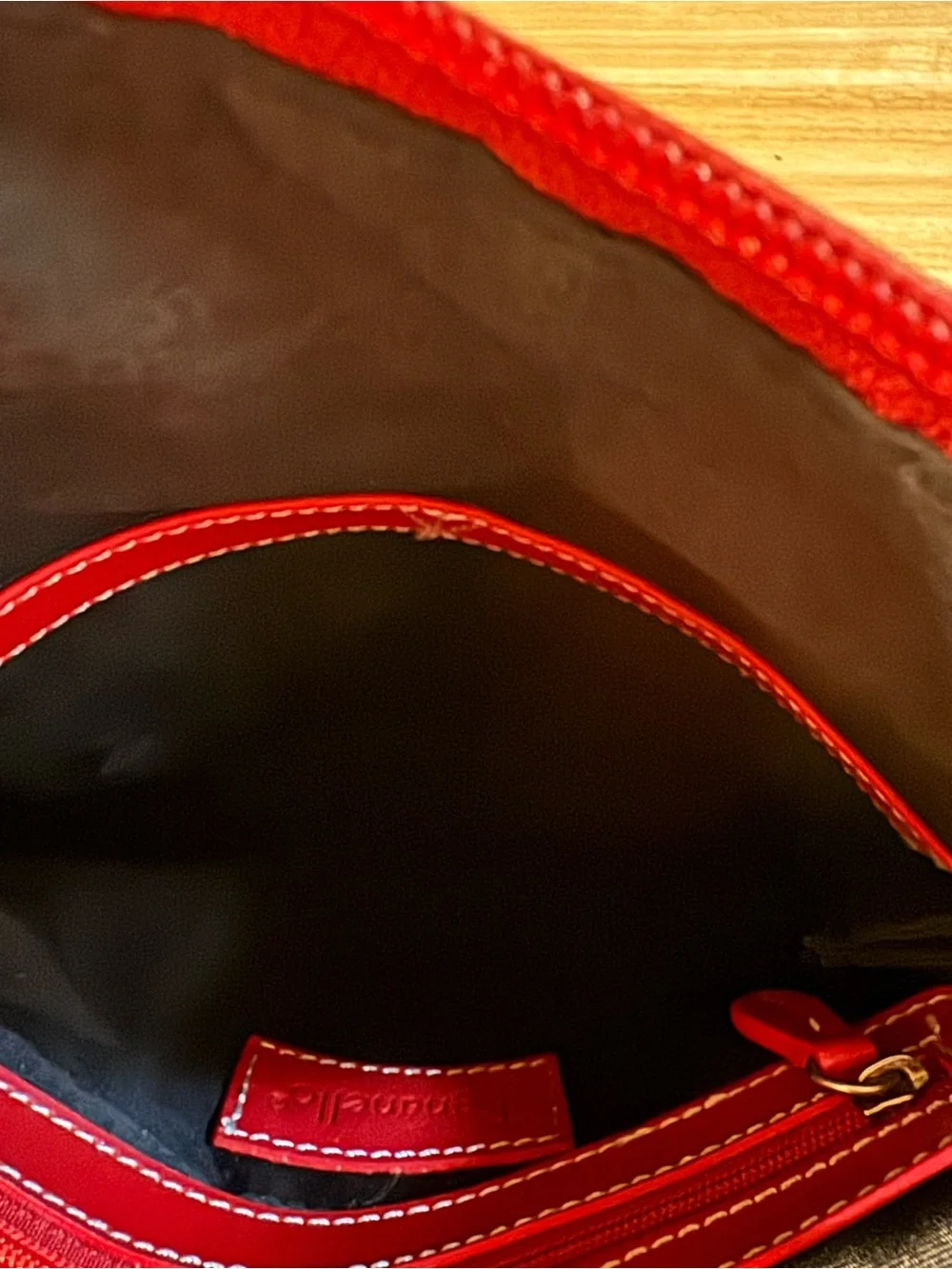 Tignanello Red Leather Backpack